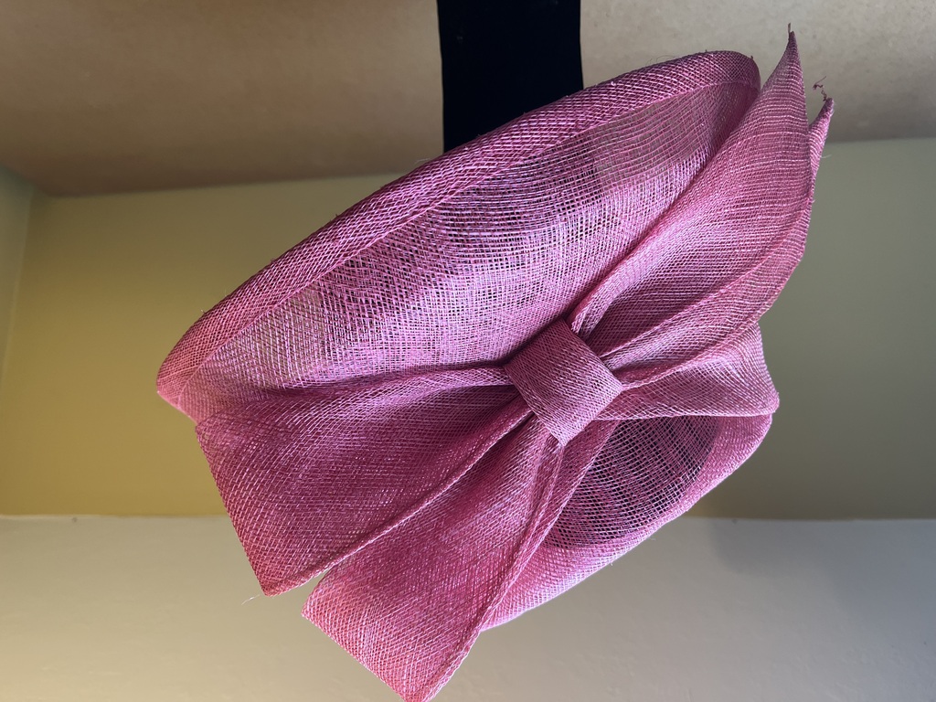 Pink Sinamay BowA